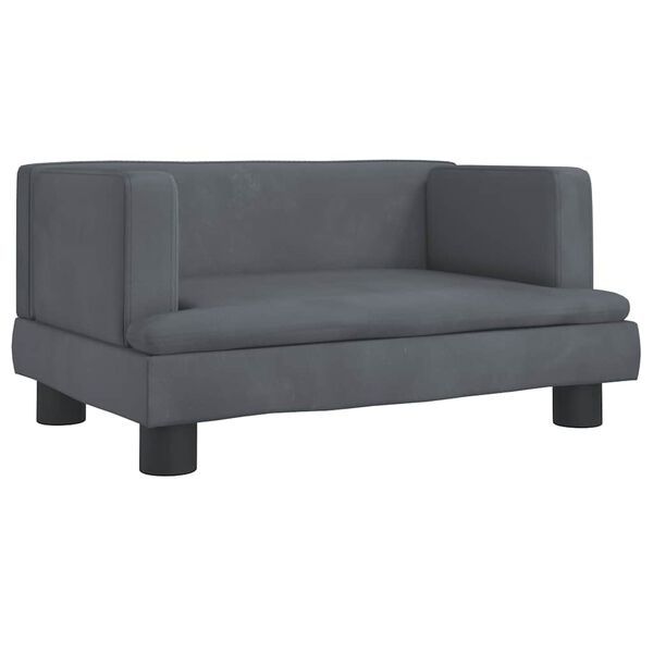 VidaXL Cama para cães 60x40x30 cm veludo cinzento-escuro