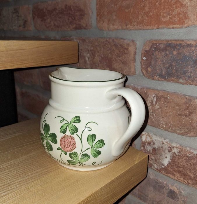 Dzbanek ceramiczny z motywem koniczyny - 1 litr