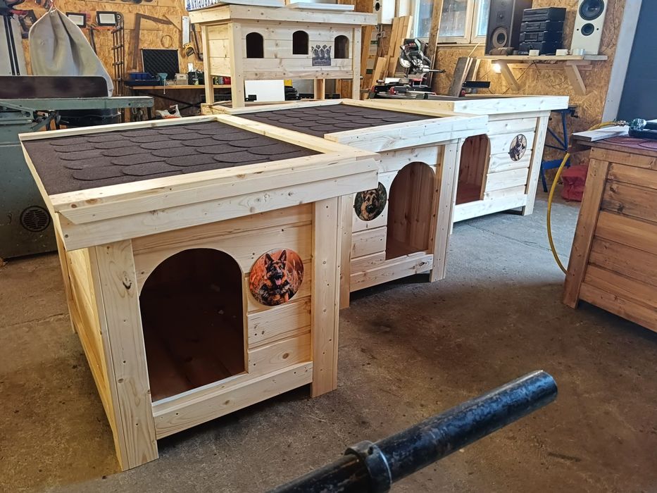 Duża ocieplana buda dla psa Owczarek Niemiecki ocieplana