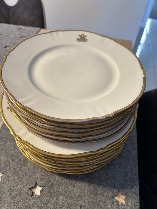 Porcelana talerze zabytkowe