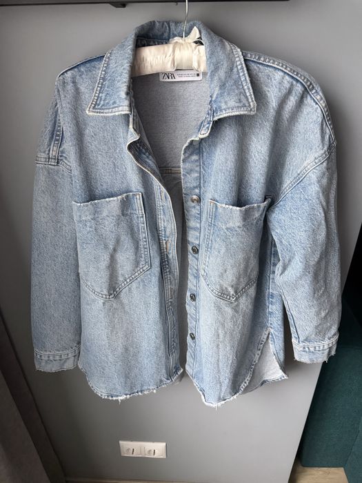 Джинсова сорочка куртка zara