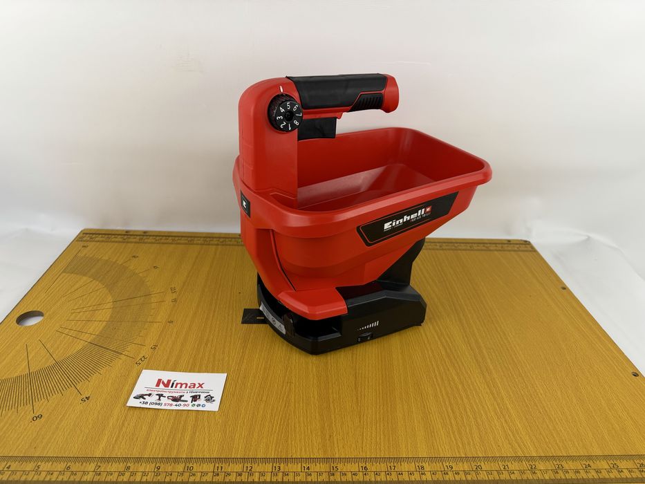 Сівалка Einhell GE-US 18В PXC, розкид до 5м, контейнер 3.3л