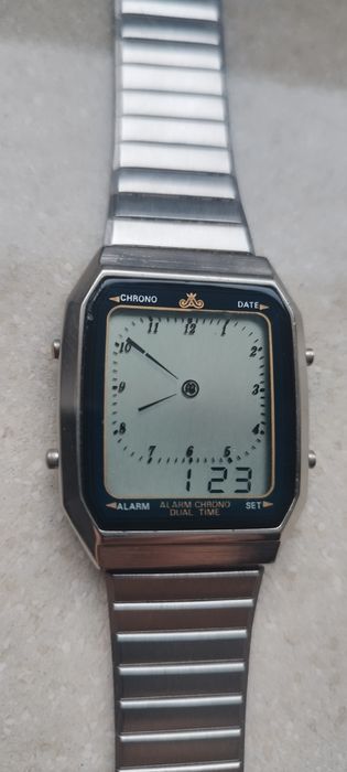Meister anker zegarek vintage lcd lata 80
