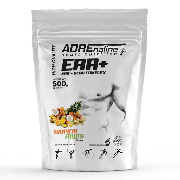 BCAA, EAA, амінокислоти Adrenaline 500g,  Apple