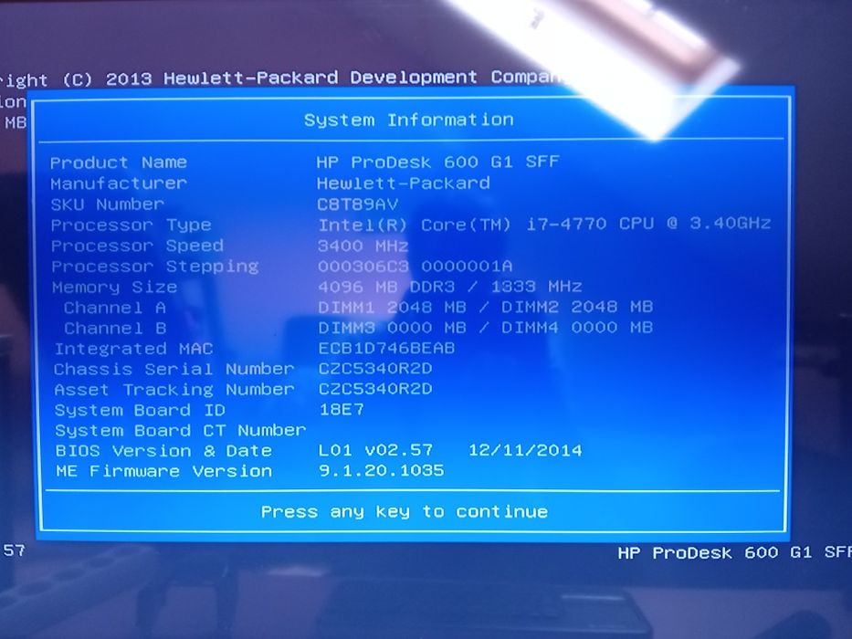 HP ProDesk 600 G1 SFF i7 4th