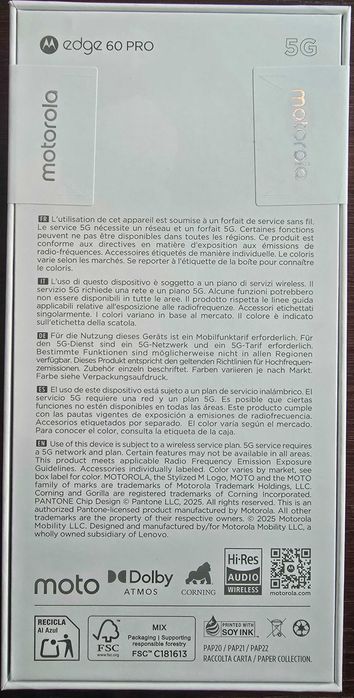 Smartfon Motorola EDGE PRO 60 5G z 12GB RAM i 512GB pamięci purpurowy