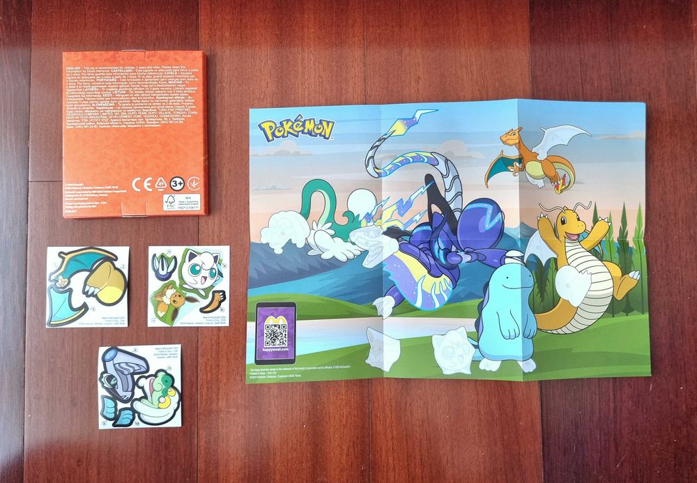 2 Caixas Pokémon, poster e stickers - Jigglypuff e Quagsire