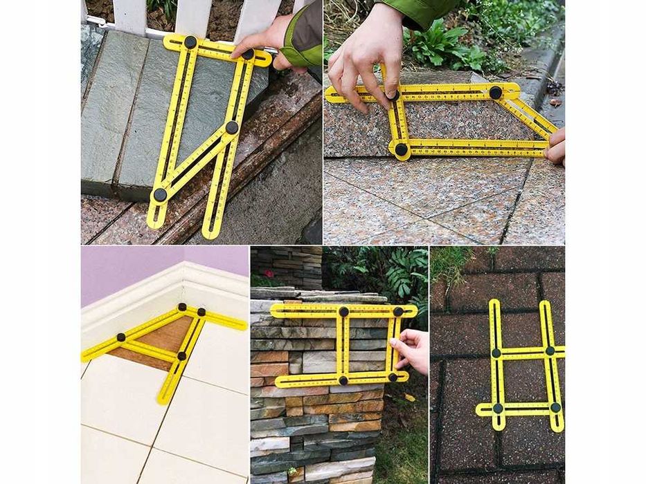 Kątownik Wielofunk Templater Linijka Miarka Kątowa szablon regulowany