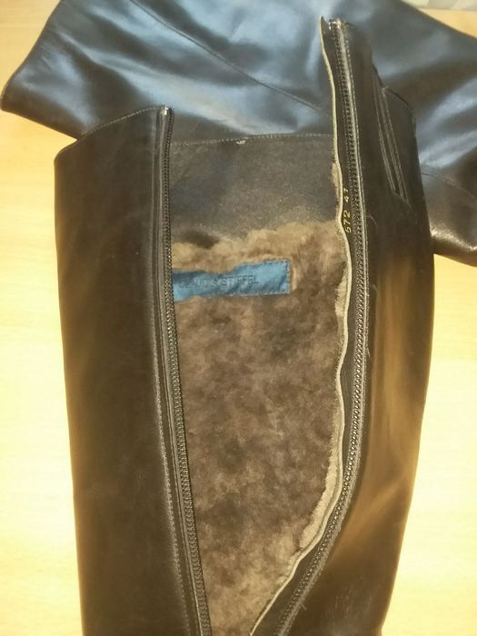 Женские зимние кожаные сапоги Claudia Stiefel натуральная кожа мех 41