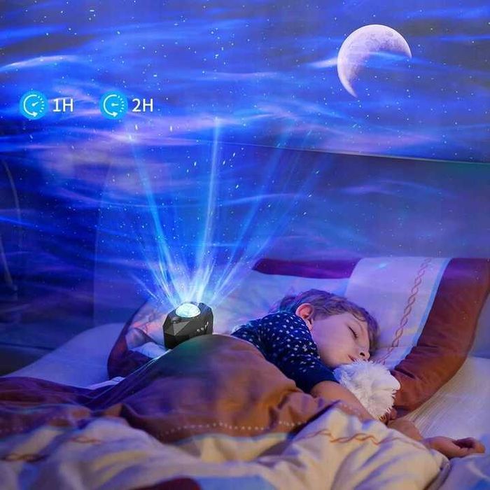 Projektor Gwiazd Sufitowy Zorza Polarna Rzutnik z Pilotem+ Muzyka