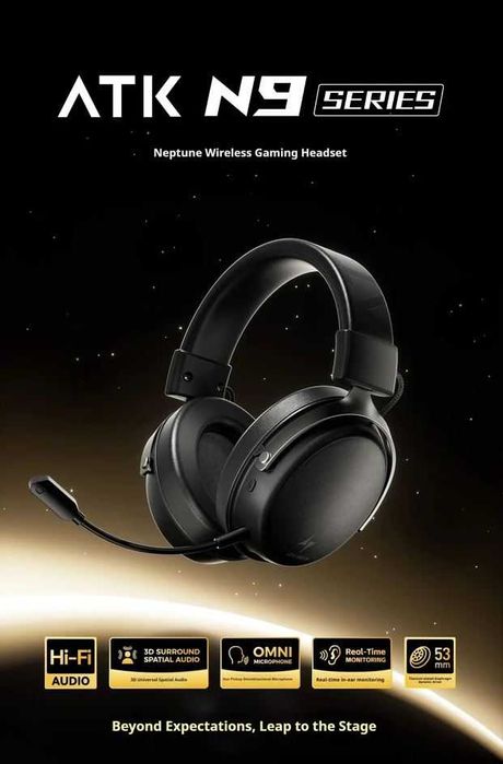 Ігрові бездротові навушники ATK N9 PRO black