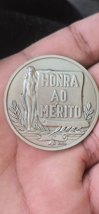 Medalha Antiga Status S/A (1976) - Fabrico Piazza (Bronze Prateado