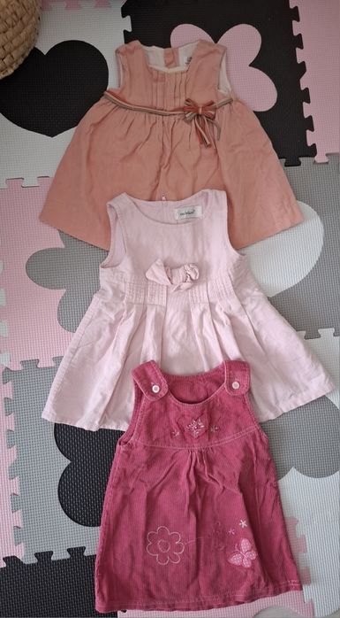 Zara Zestaw sukieneczek sukienki niemowle 9-12msc suknie dziewczynka