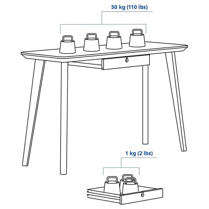 IKEA Lisabo Secretária / Mesa MRP €169  + cabelo de escritório grátis
