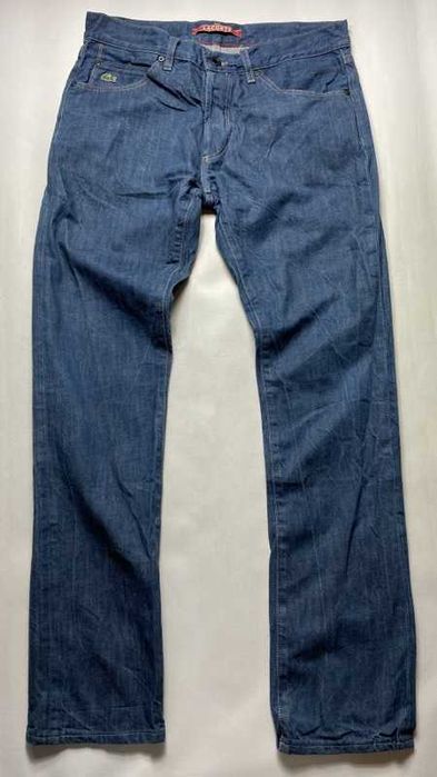 Lacoste LIVE oryginalne niebieskie męskie Spodnie Jeansy W 32 L 32