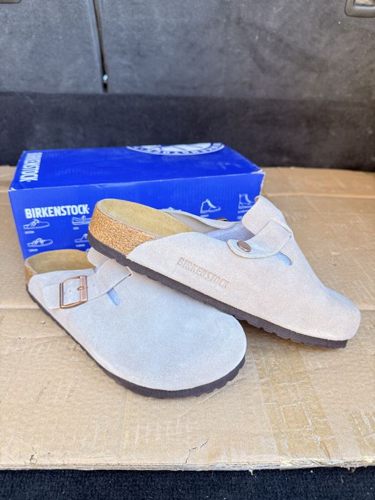 Klapki Birken Stock Boston 39 szare