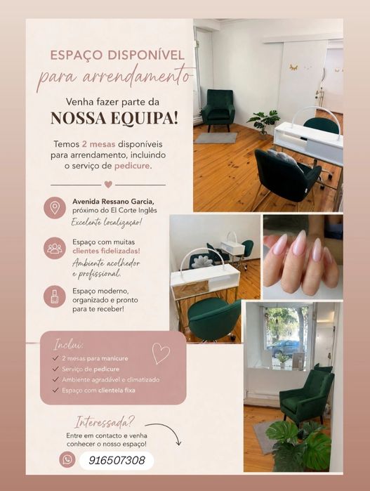 Manicure (Espaço para arrendar)