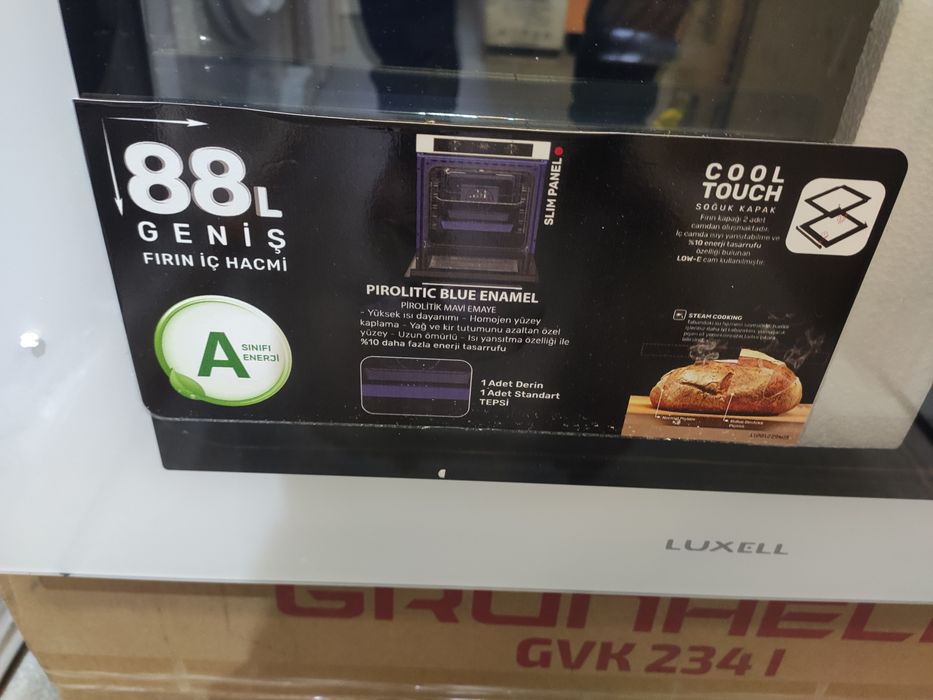 Комплект номер 2 газовая поверхность+электрический шкаф белый Турция