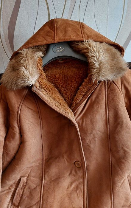 Kurtka Kożuch Zimowy Ciepły XL