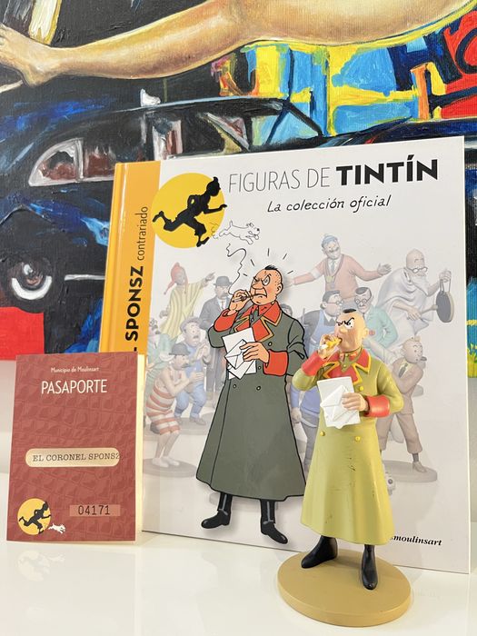 Figura Tintin Moulinsart – Coronel Sponsz – Coleção Oficial