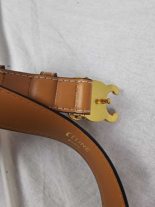 Pasek klamra Celine Paris brazowy nowość paski damskie