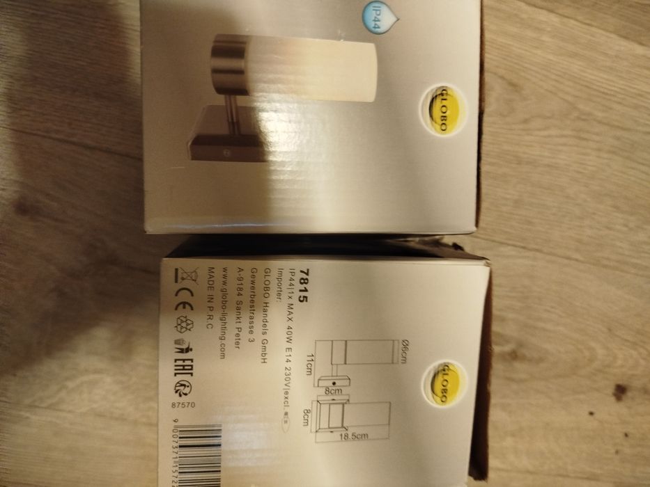 Lampy 2 sztuki nowe