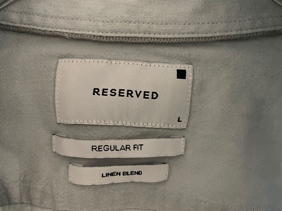 koszula męska L RESERVED regular fit - LINEN BLEND