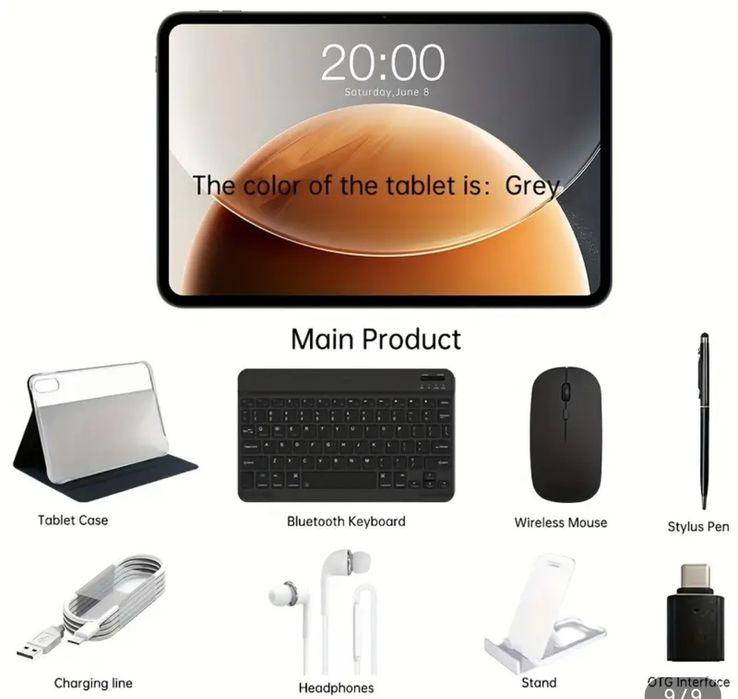 Планшет T65, 13,4", 8/128, 120Hz,8000 mAh, 4G LTE, новий.  Акція!!!