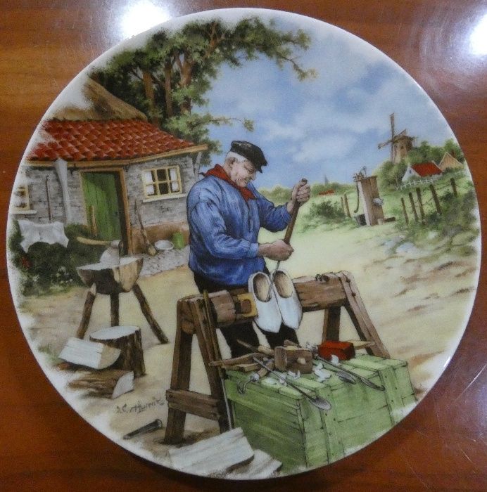 Pratos pintados à mão