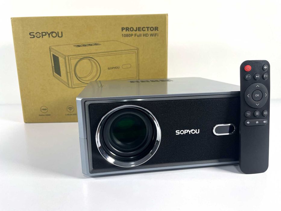 SOPYOU P5 Проектор 1080P Full HD, 650ANSI яскравість, Wi-Fi Bluetooth