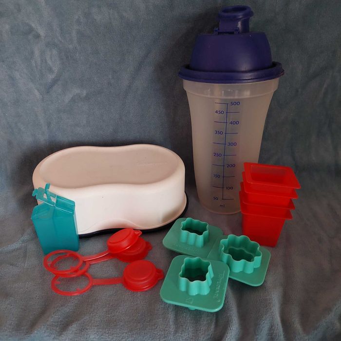 Шейкер миксер 500 мл. Масленка Солонка Формочки Крышки Tupperware