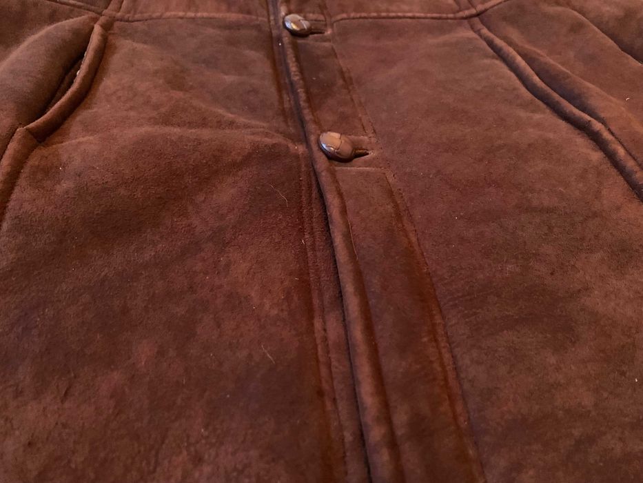 Kożuch długi brązowy stan idealny