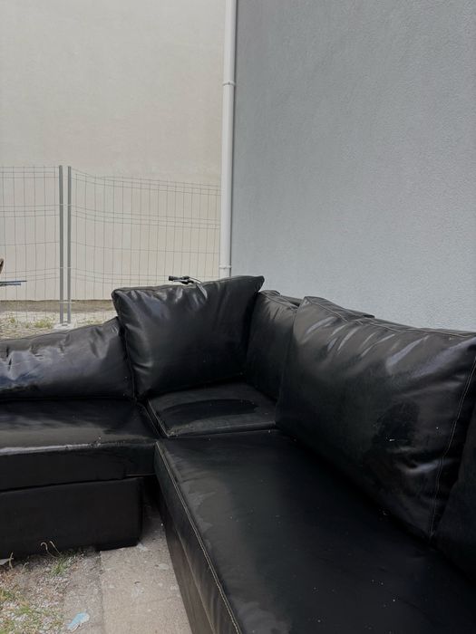 Sofa pele preto
