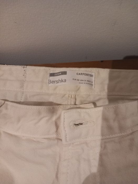 Calças de ganga bege claro