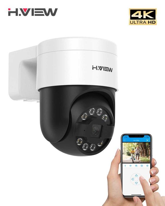 Kamera IP H.View CCTV Security PoE PTZ 5MP 8MP 4K kopułkowa do monitoringu zewnętrznego audio-wideo dla systemu NVR Xmeye