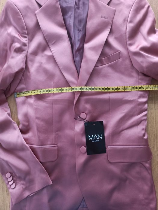 Marynarka brzoskwiniowa/pudrowy róż BoohooMAN