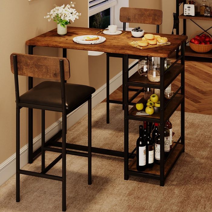 Conjunto de mesa de jantar de garvee para 2, mesa de cozinha e cadeira