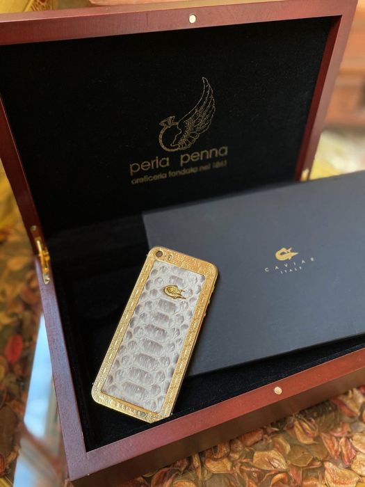 Iphone 5S  CAVIAR Anaconda Diamante Bianco