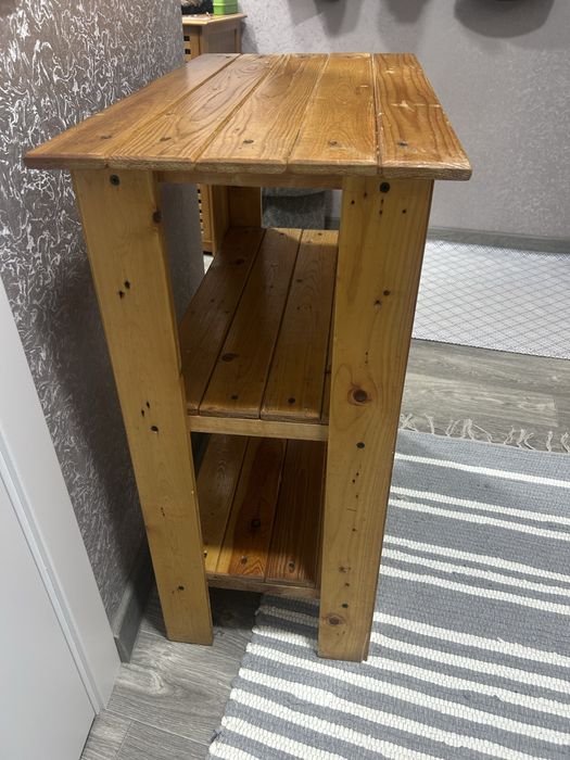 Етажерка стелаж деревʼяний ( в подарунок сушарка для посуду)