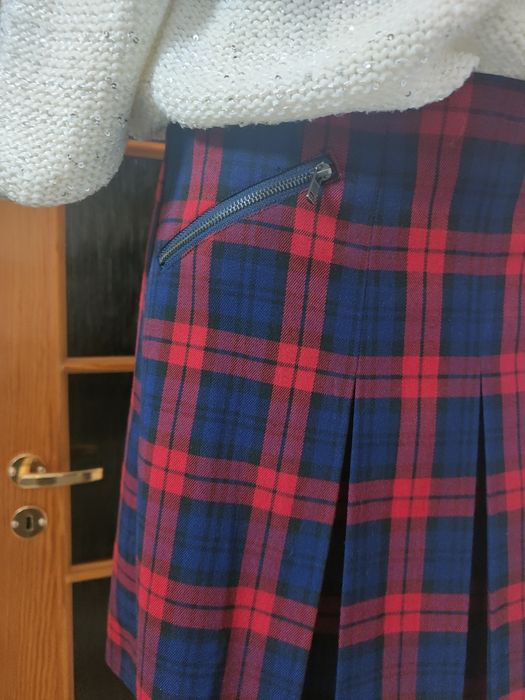Mini spódnica w kratę świąteczna rozmiar 38