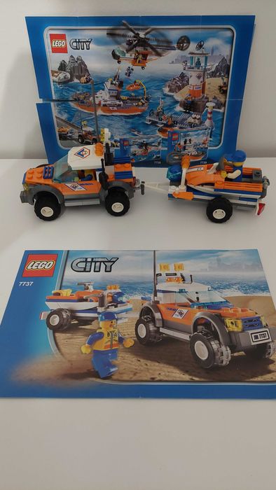 Lego City- Coast Guard Veiculo todo-terreno com reboque e Jet-sky