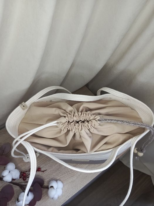 Сумка шопер зі шнура ручної роботи