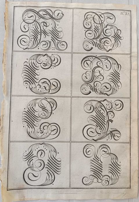 Nova Escola para aprender a ler escrever e contar – 1722 – Abecedários em 2/3 folhas