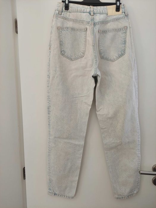 Calças de ganga Mom Fit mulher novas