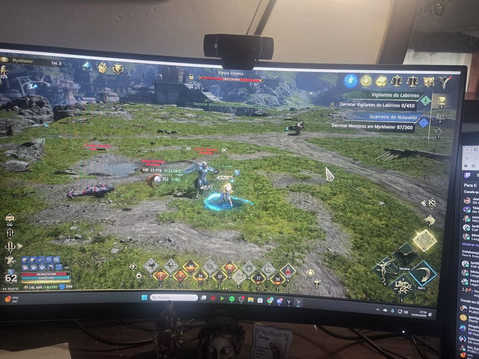 MONITOR CURVO AOC 27 de 280 HZ como novo