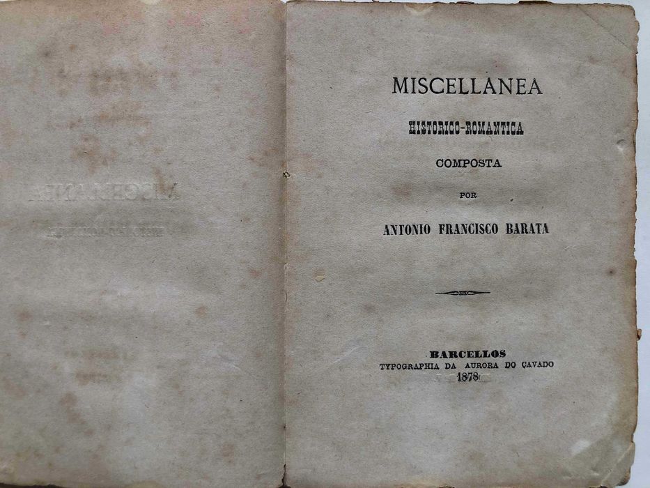 Miscellanea Historico-Romantica - Antonio Francisco Barata
