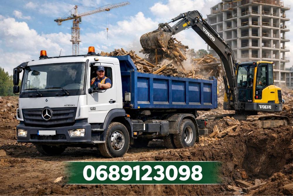 Вивіз сміття погрузка грунт глина доставка самоскидом щебень пісок