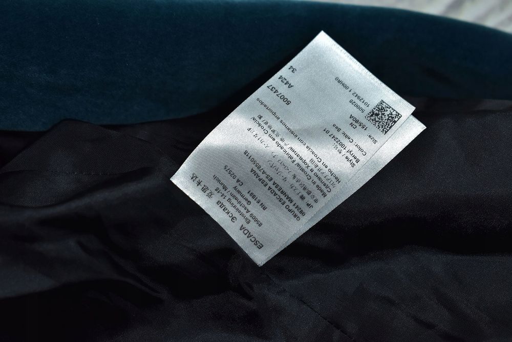 Escada Sport Dwurzędowa Aksamitna Welurowa Marynarka Żakiet 34