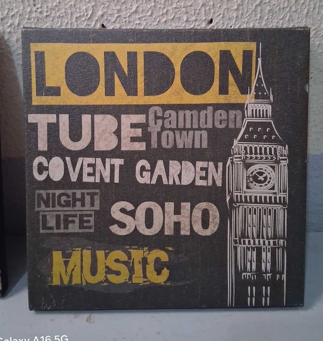 3 Quadros em Tela / 3 Paintings on Canvas -  New York, Paris, London