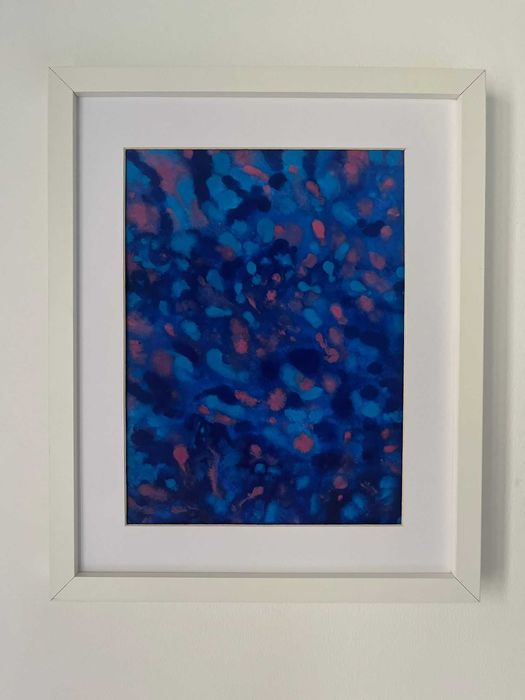 Pintura abstrata em aguarela